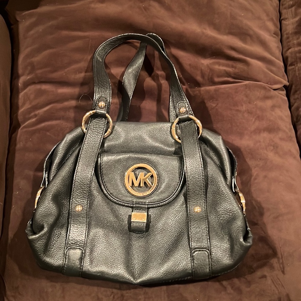 Michael Kors, black leather pocketbook